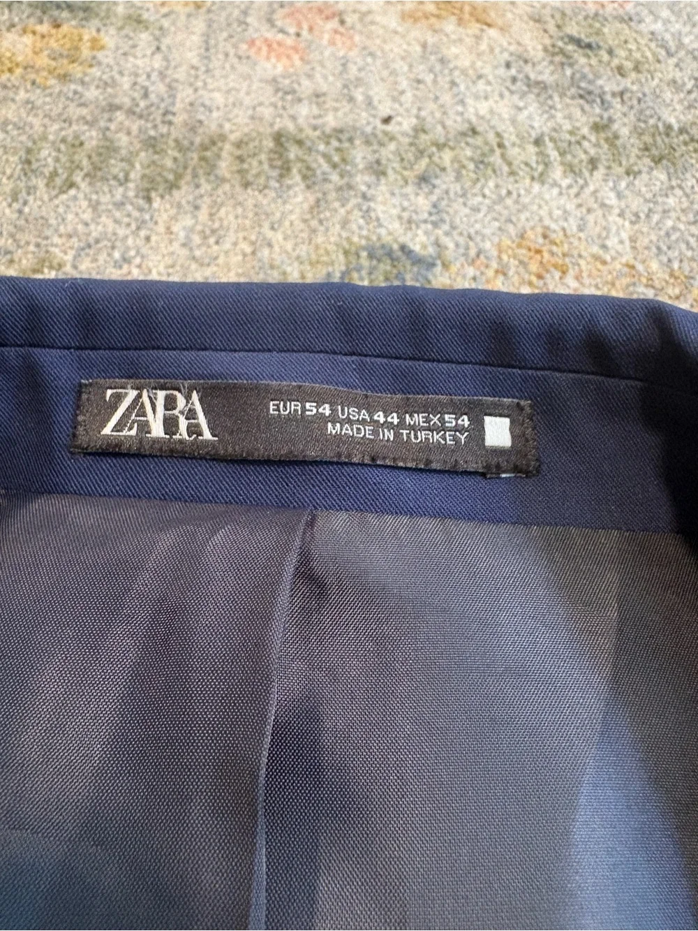 ZARA SLIM TAILORING SUIT Jacket Blazer Blue 44